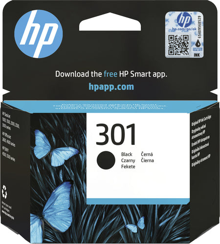 HP 301 Black Original Ink Cartridge HP 301 Black Original Ink Cartridge